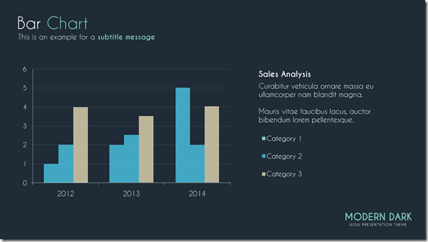 Modern Dark - Professional Presentation Template - Bar Chart