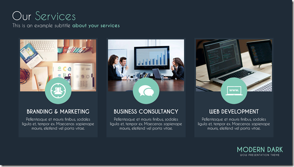 Modern Dark - Professional Presentation Template - Our Services