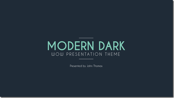 Modern Dark - Professional Presentation Template