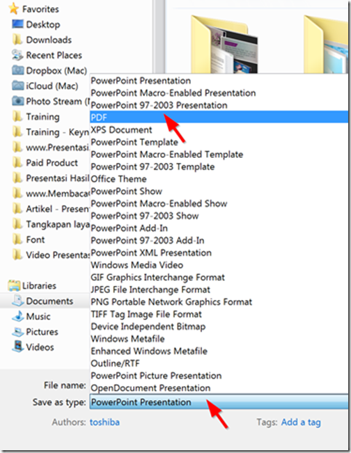 save powerpoint as pdf